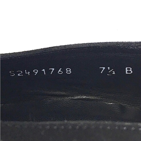 NEW Stuart Weitzman Black Suede Pumps Size 7.5 B - Picture 10 of 11